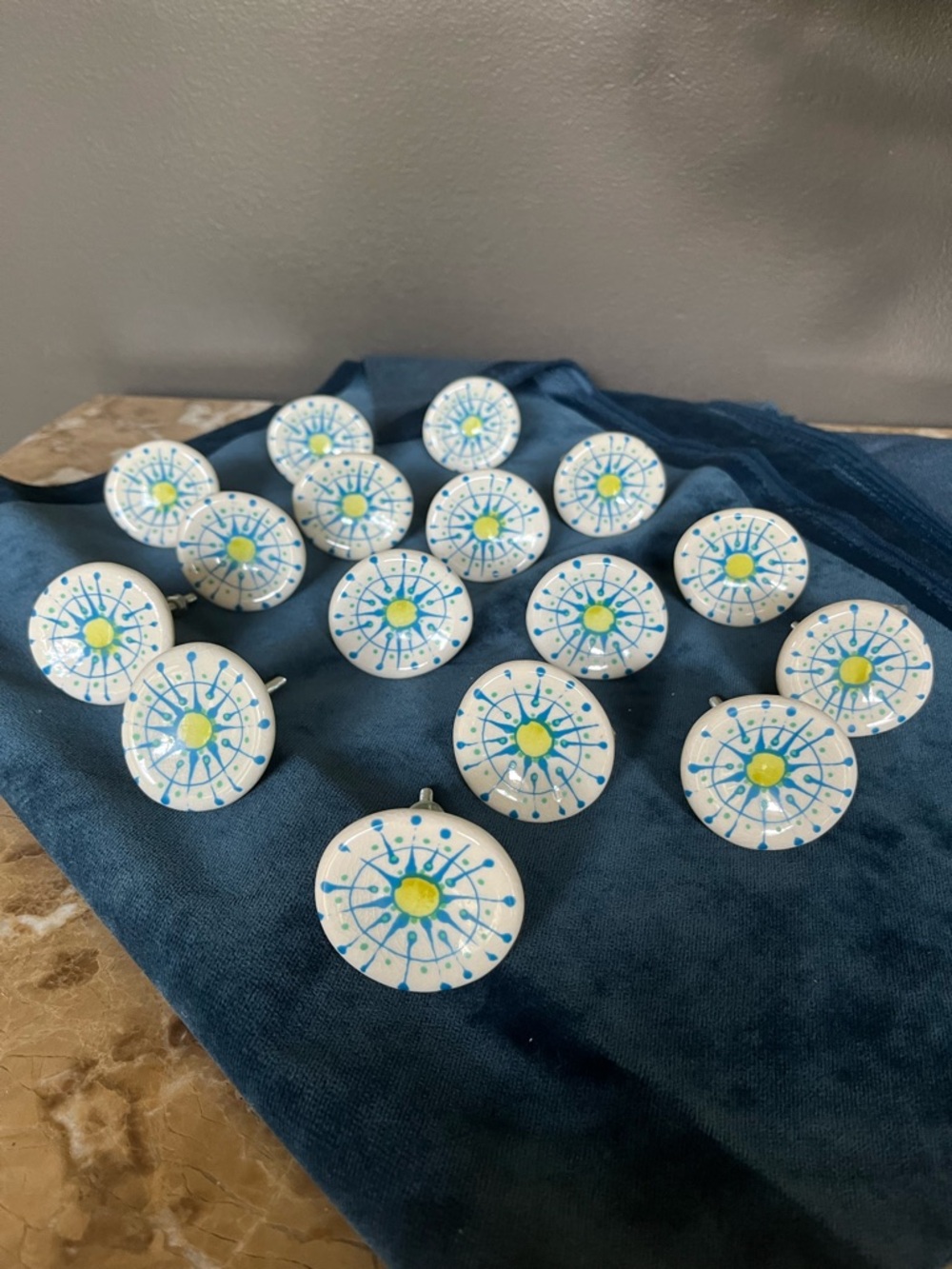 Anthropologie Hand-Painted Ceramic Drawer Knobs/Cabinet pulls